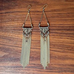 Anthropologie Nakamol gold chain earrings